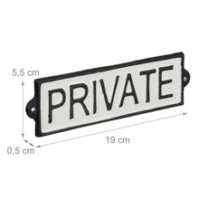 Lade das Bild in den Galerie-Viewer, Privat Schild "Private"