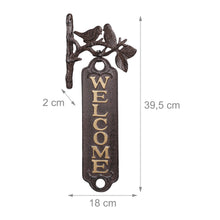 Lade das Bild in den Galerie-Viewer, Welcome Schild Vögel