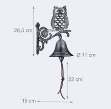 Lade das Bild in den Galerie-Viewer, Türglocke Gusseisen Eule - verschiedene Modelle