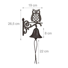 Lade das Bild in den Galerie-Viewer, Türglocke Gusseisen Eule - verschiedene Modelle