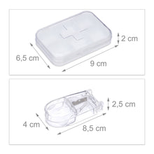 Lade das Bild in den Galerie-Viewer, Pillendose + Tablettenteiler im 3er Set