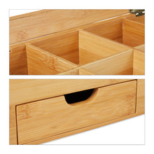 Lade das Bild in den Galerie-Viewer, Grosse Teebox Bambus mit Schublade