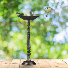 Lade das Bild in den Galerie-Viewer, Vogeltränke stehend Kolibri gold-braun