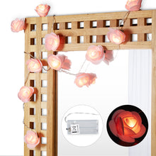 Lade das Bild in den Galerie-Viewer, Rosen LED-Lichterkette rosa 3.3m