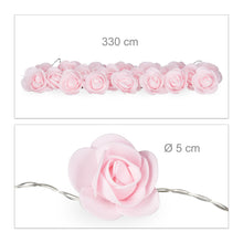 Lade das Bild in den Galerie-Viewer, Rosen LED-Lichterkette rosa 3.3m
