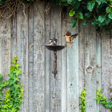 Lade das Bild in den Galerie-Viewer, Vogeltränke Gusseisen WELCOME gold-braun Jam-Factory.ch