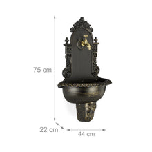 Lade das Bild in den Galerie-Viewer, XL Wandbrunnen im ANTIK-STIL gold-braun