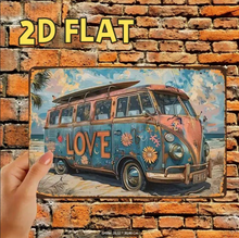 Lade das Bild in den Galerie-Viewer, Aluminium Schild Retro Surfvan VW-Bus Jam-Factory.ch
