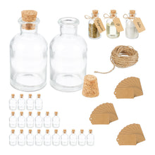 Lade das Bild in den Galerie-Viewer, Dekofläschchen Set mit Korkdeckel 60ml - 25er Set Jam-Factory.ch
