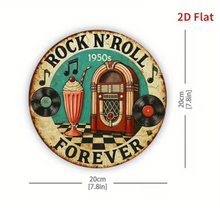 Lade das Bild in den Galerie-Viewer, Aluminium Schild Vintage 1950er Rock 'n' Roll Forever Jam-Factory.ch
