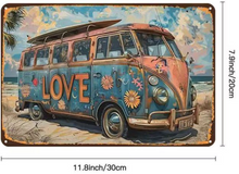Lade das Bild in den Galerie-Viewer, Aluminium Schild Retro Surfvan VW-Bus Jam-Factory.ch
