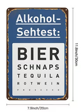 Lade das Bild in den Galerie-Viewer, Schild "Alkohol Sehtest" Jam-Factory.ch
