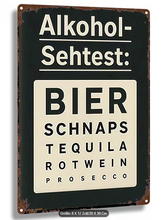 Lade das Bild in den Galerie-Viewer, Schild "Alkohol Sehtest" Jam-Factory.ch
