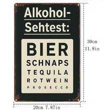 Lade das Bild in den Galerie-Viewer, Schild "Alkohol Sehtest" Jam-Factory.ch
