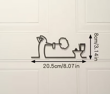 Lade das Bild in den Galerie-Viewer, La Linea Toilettenschild Jam-Factory.ch
