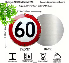 Lade das Bild in den Galerie-Viewer, Aluminium Schild "60" Jam-Factory.ch
