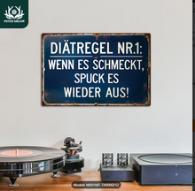Lade das Bild in den Galerie-Viewer, Schild "Diätregel Nr. 1" Jam-Factory.ch
