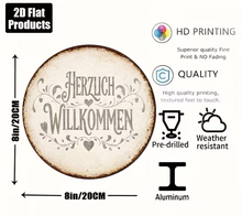 Lade das Bild in den Galerie-Viewer, Schild "Herzlich Willkommen" Jam-Factory.ch
