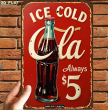 Lade das Bild in den Galerie-Viewer, Schild Vintage "Ice Cold Cola" Jam-Factory.ch
