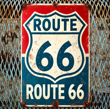 Lade das Bild in den Galerie-Viewer, Schild Route 66 Jam-Factory.ch
