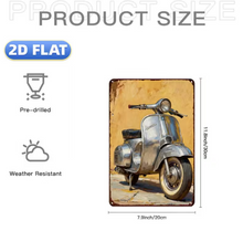 Lade das Bild in den Galerie-Viewer, Schild Vintage Vespa Silber Jam-Factory.ch
