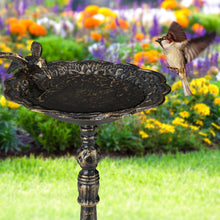 Lade das Bild in den Galerie-Viewer, Vogeltränke stehend Kolibri gold-braun
