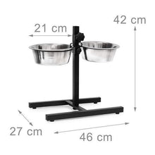 Lade das Bild in den Galerie-Viewer, Futternapf höhenverstellbar 2 x 1.55l
